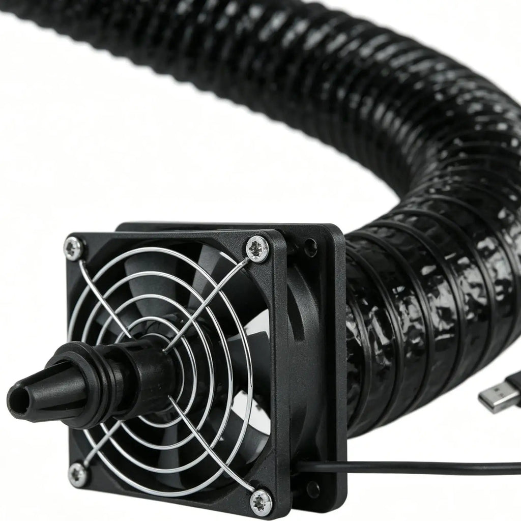Car AC Vent Extender Backseat USB Airflow Fan 3 Meters Auto Kids Pets