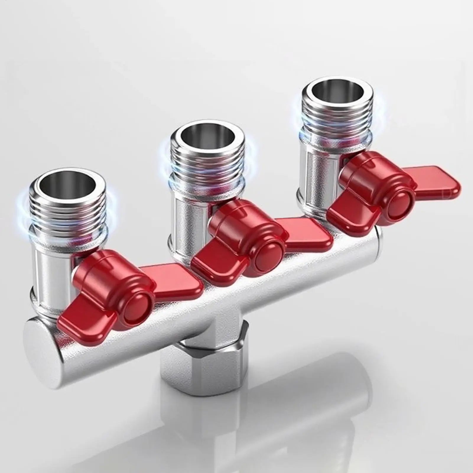 Water Hose Splitter Large Metal Heavy Duty Hose Adapter Water Garden Faucet Splitter 3 Way for Lawn Watering Outdoor Cleaning Zpaxo
