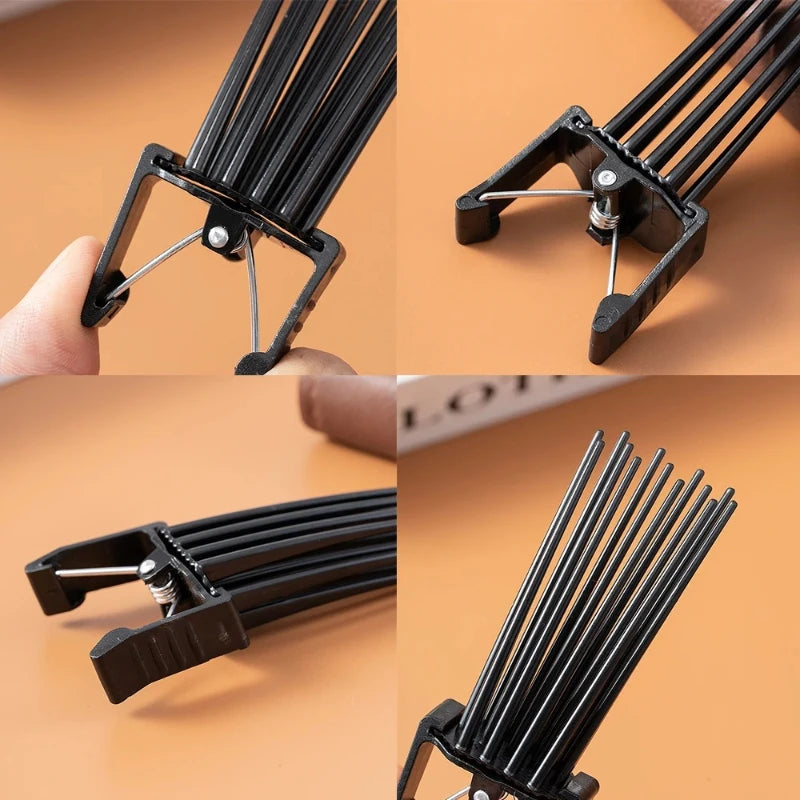 Male Female Curly Hair Styling Tool Set Fluffy Texture Comb & Hair Root Fluffy Clip Natural Curling Traceless Barber Accessories Zpaxo