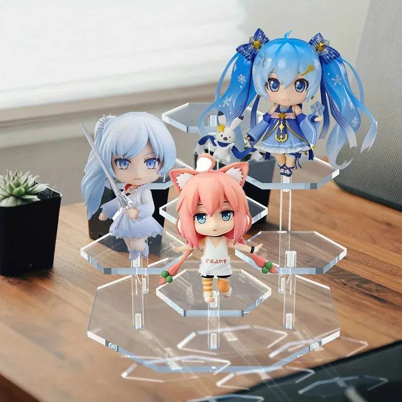 Acrylic Display Rack Hexagonal Cosmetic Jewellery Storage Collectible