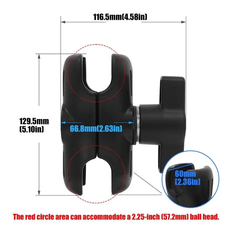 652F Warehouse Vehicle Screen Support Ball Mount Black Open Holder Zpaxo
