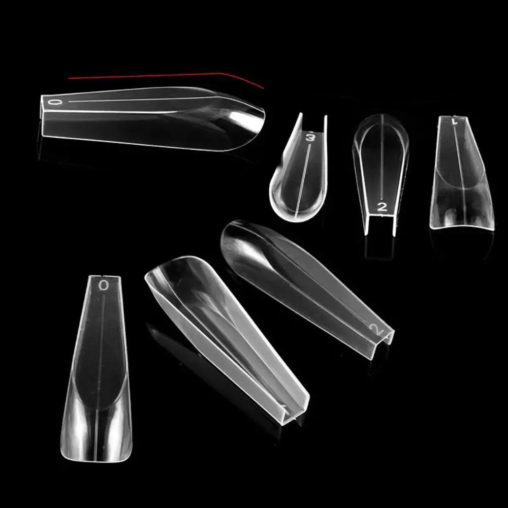 Poly Nail Gel Extension Molds Reusable Curved Stiletto Advanced Shape Zpaxo