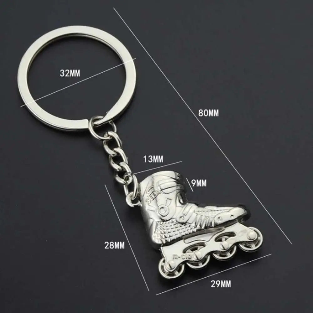 Accessaries Party Gift Skate Keyring Bag Holder Car Key Ring Skating Pendant Key Chain Single row skating Skate Key Chain Zpaxo