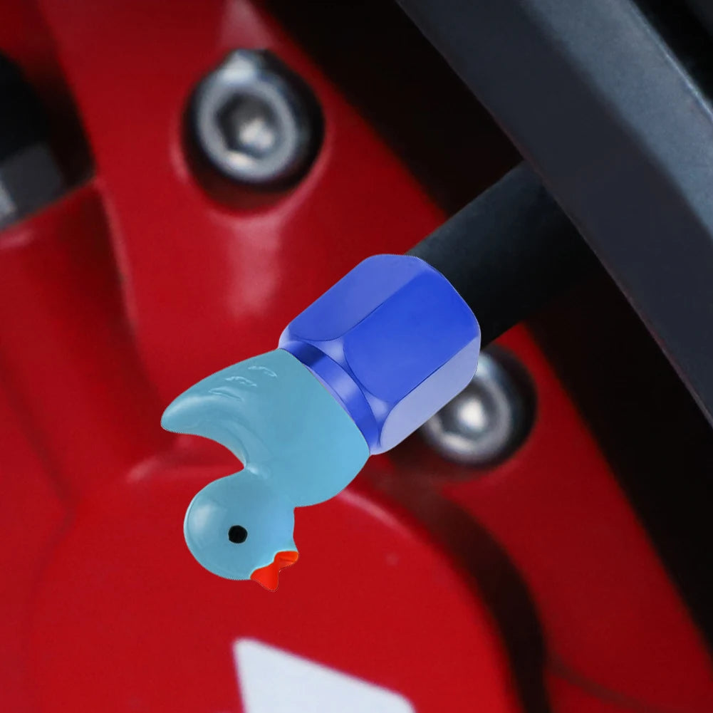 Cute Duck Glow Dark Tire Valve Caps Auto Stem Covers Cars Motorcycles