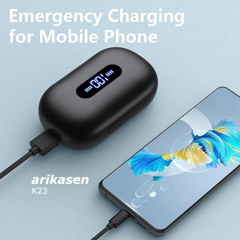 Wireless Earbuds Built-in 4 Noise Cancellation Mic Clear Calls Deep