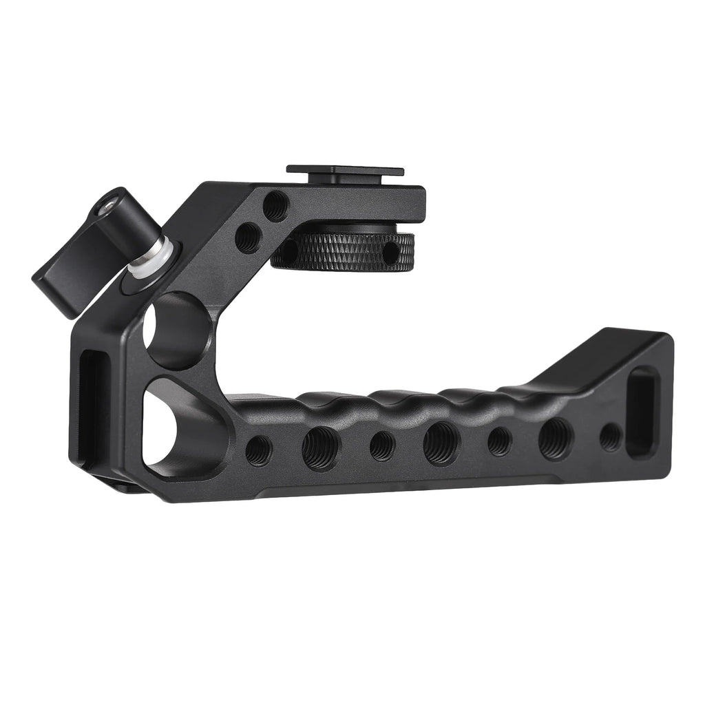 Top Handel Camera Top Handgrip with Cold Shoe Mounts ARRI Positiong Hole 1/4 3/8in Threaded Holes for Camera Cage Sports Camera Zpaxo Default Title