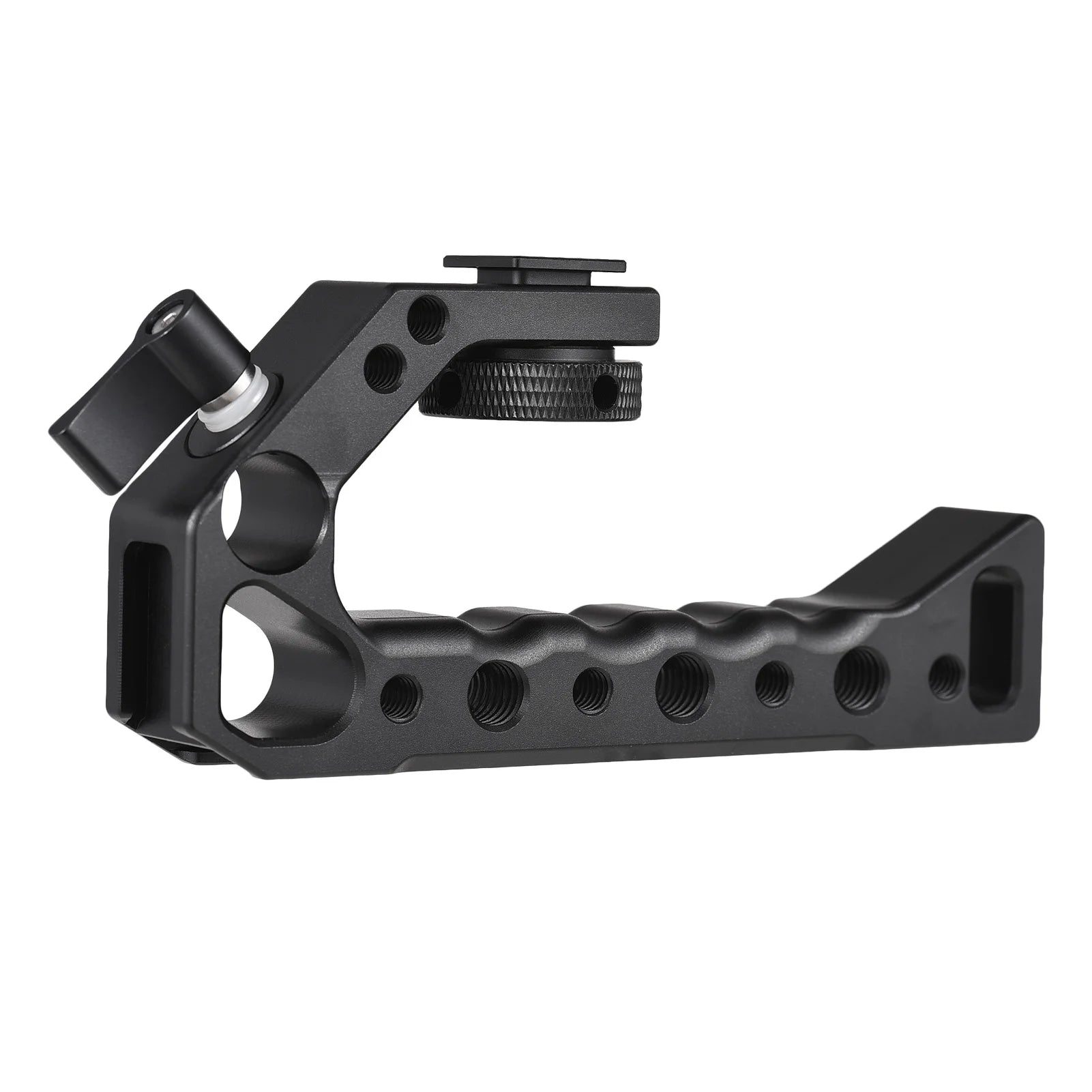 Top Handel Camera Top Handgrip with Cold Shoe Mounts ARRI Positiong Hole 1/4 3/8in Threaded Holes for Camera Cage Sports Camera Zpaxo Default Title