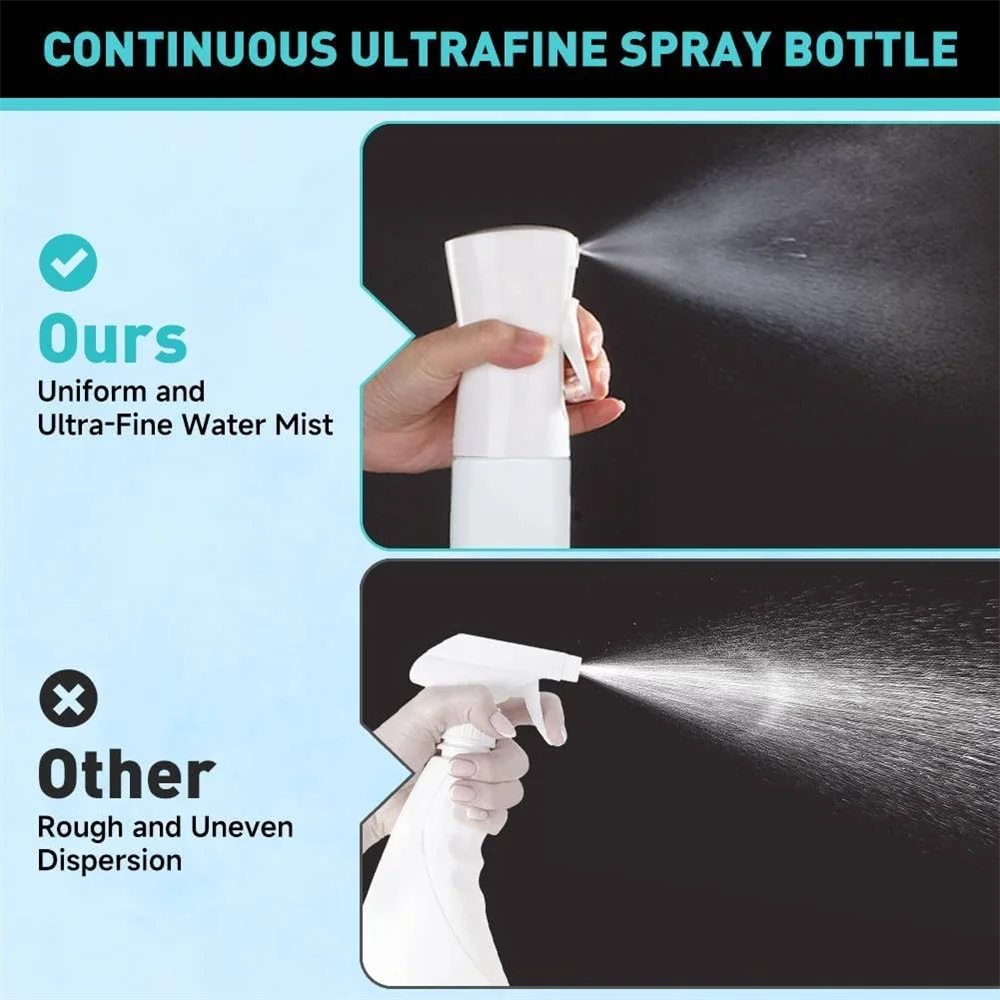 Hair Spray Bottle Refillable Fine Mist Styling Cleaning Garden Zpaxo