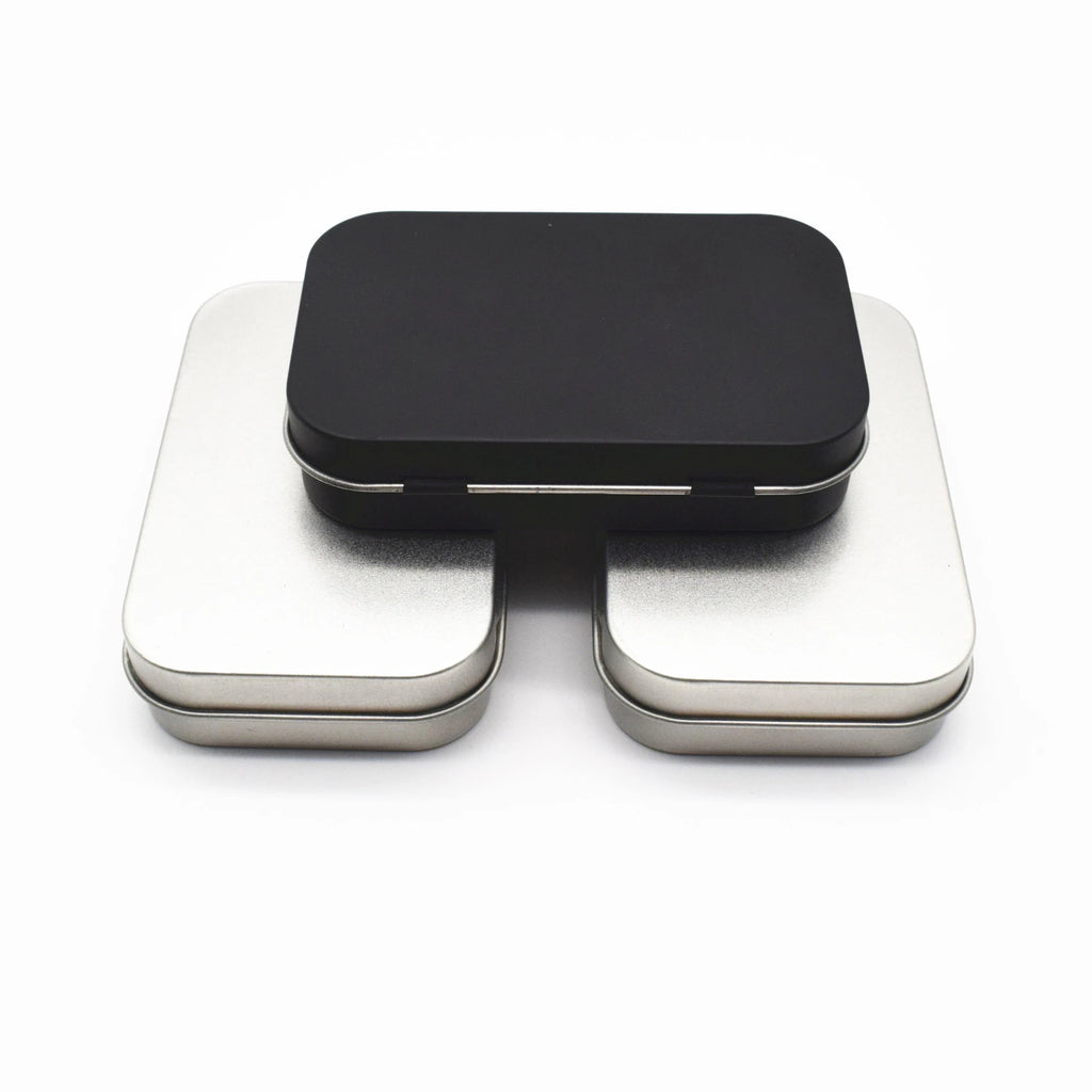 Mini Rectangular Hinged Tin Box – Metal Storage Container Mini Tin Storage Box Zpaxo