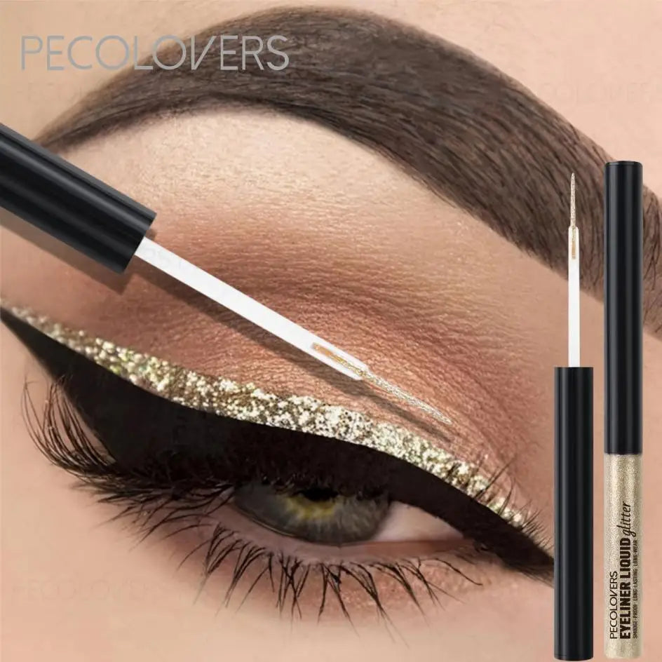 Pearl Diamond Eyeliner Liquid,Sparkling Eye Shadow,Everyday Makeup, Highshine Finish,Waterproof Makeup Zpaxo