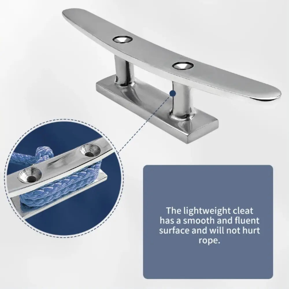 316 Stainless Steel Mooring Cleat Polished Finish Foldable Design Zpaxo