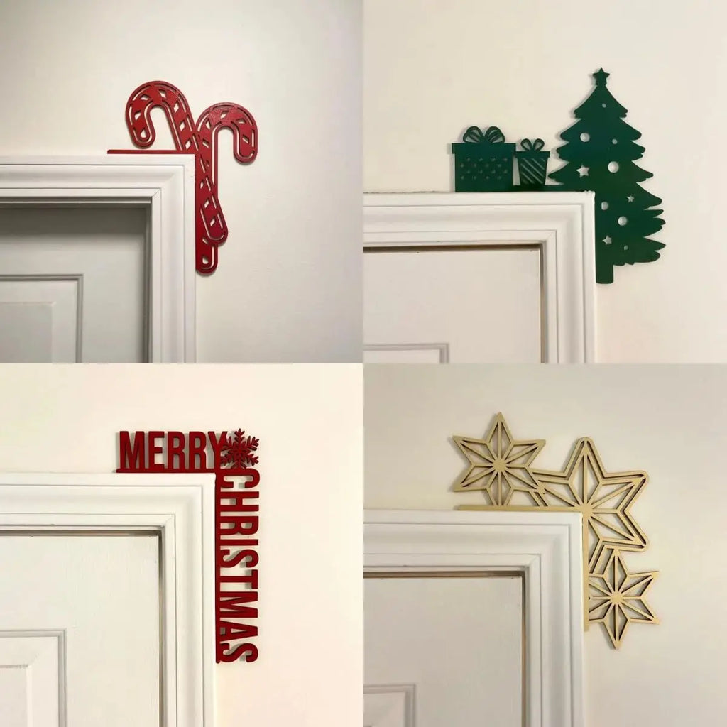 Santa Claus Wooden Christmas Door Corner Decoration | DIY Decor