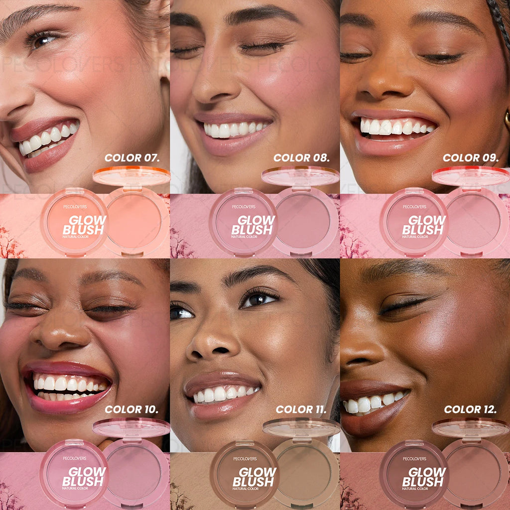 Waterproof Matte Finish Blush Palette，Berry & Coral, for All Skin Tones, Lightweight and Waterproof for All Light Beige Tones Zpaxo