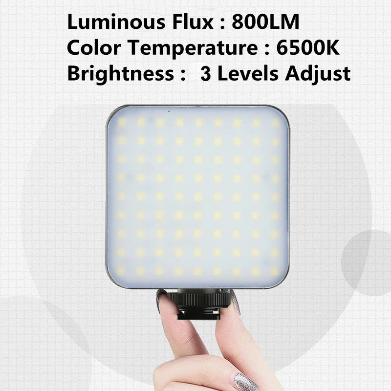 Mini Portable LED Video Light 56LED Photographic Fill 5W 6500K 3 Cold