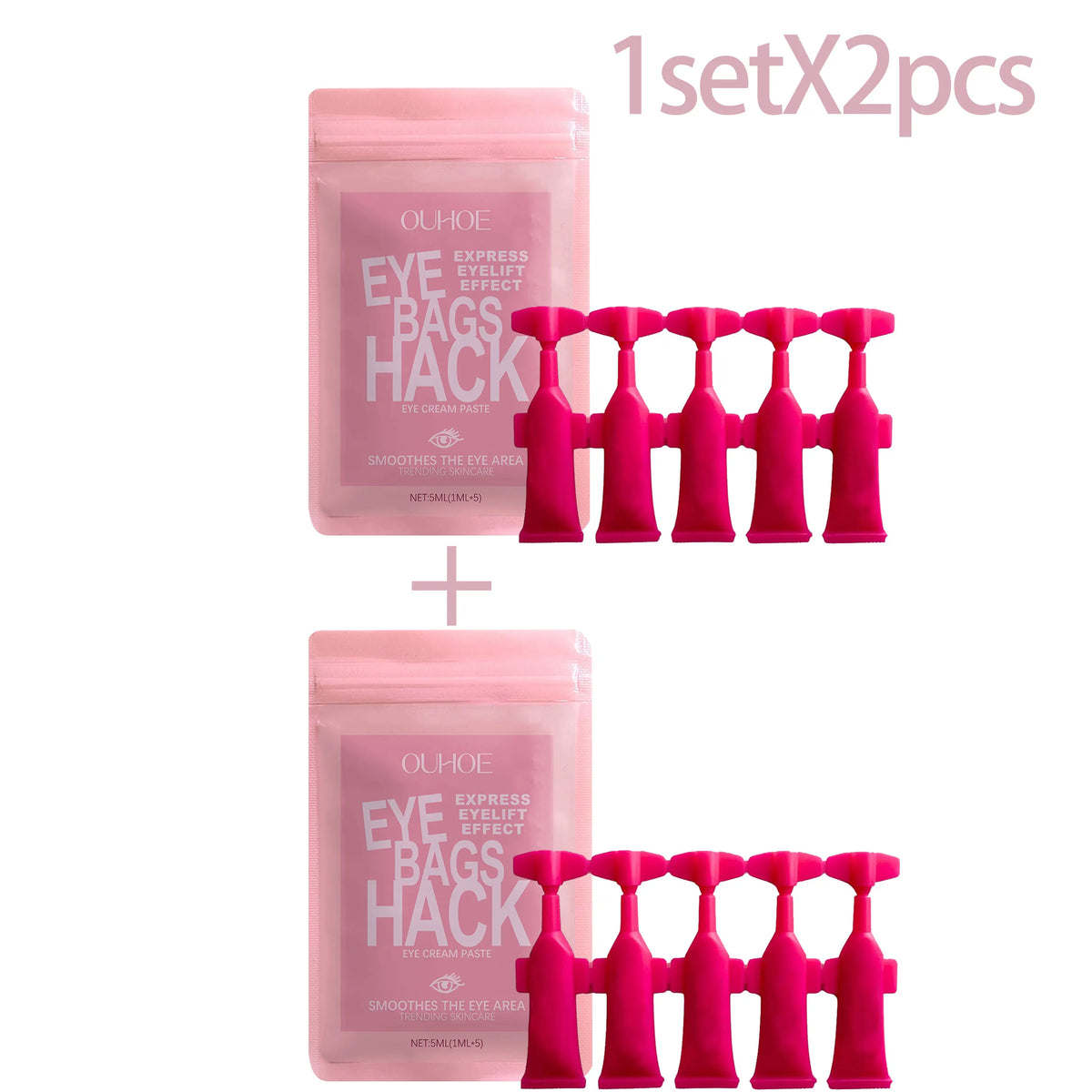 OUHOE Nourishing Moisturizing Eye Cream Firms Area Reduces Fine Lines Zpaxo 2 set