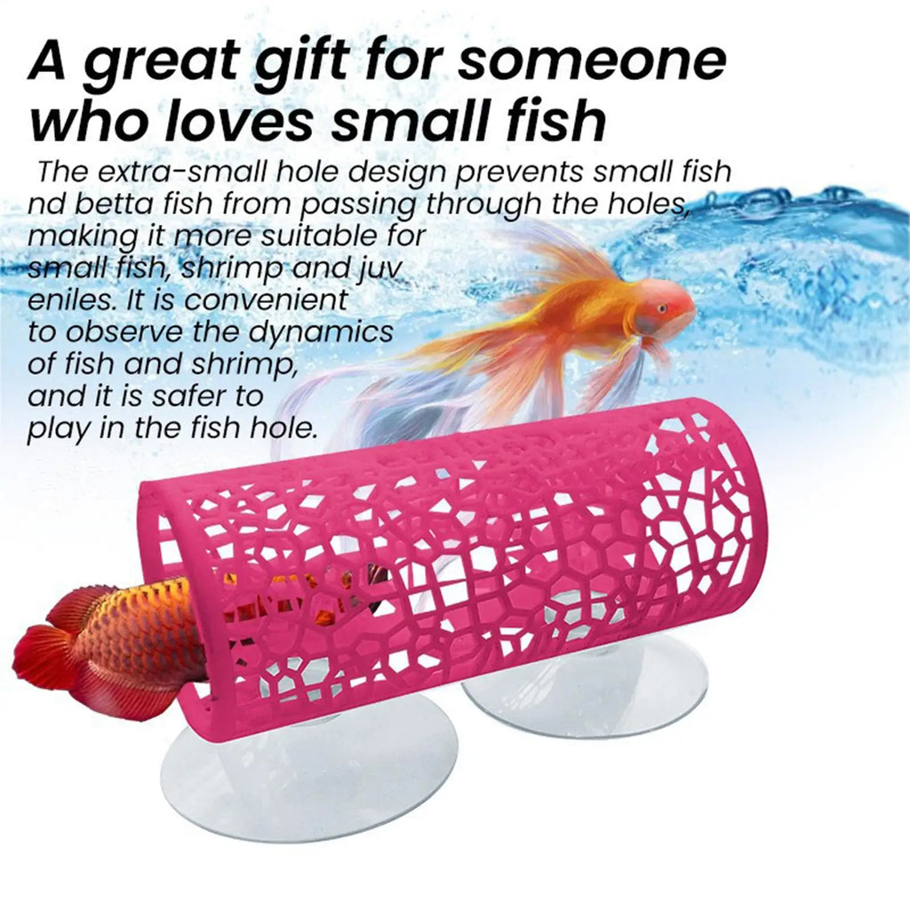 Aquarium Fish Tunnel Toys Betta Hideouts Playground Caves Bottom