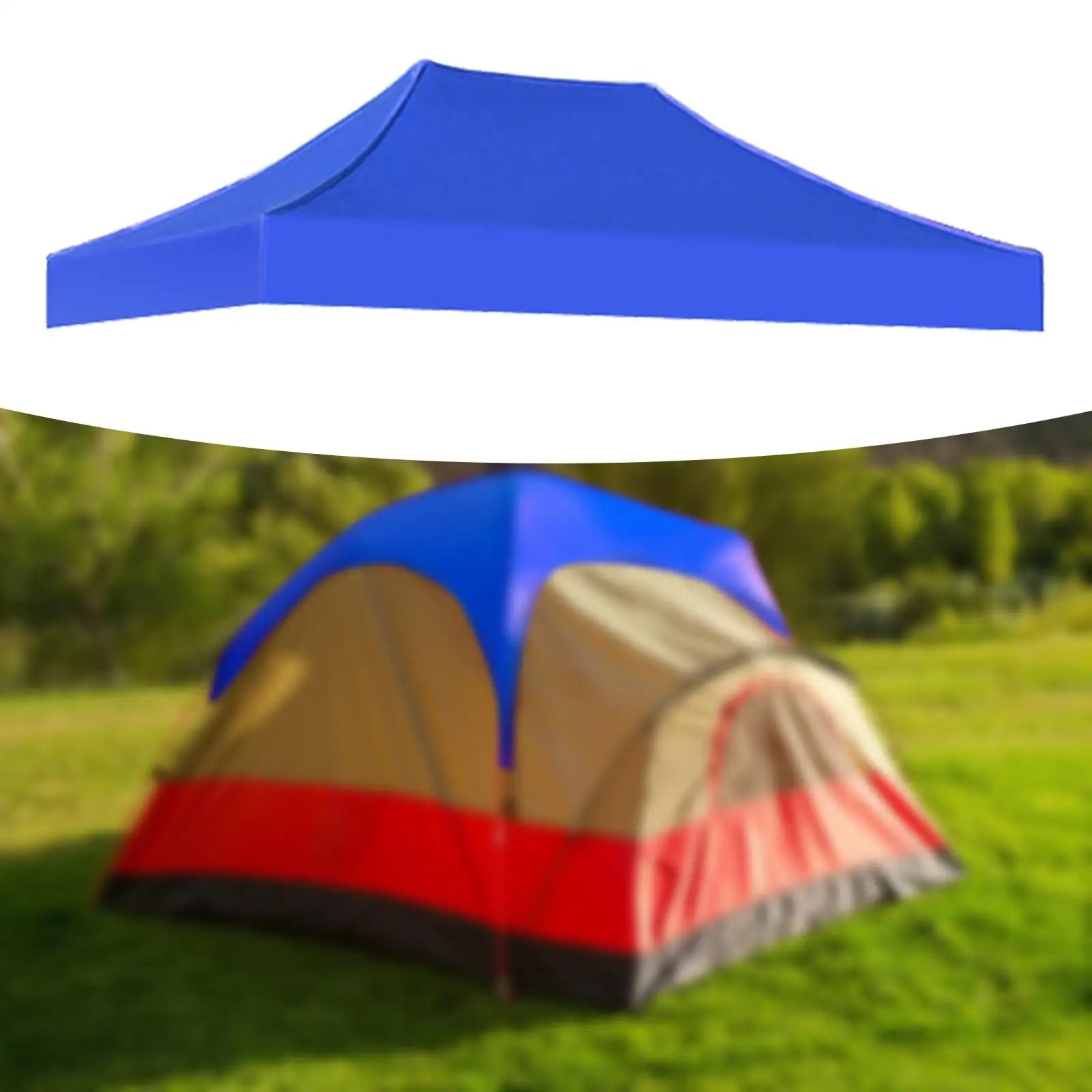 Canopy Top Cover Sunshade Tent Cover Replacement Rainproof 3x2M Gazebo Roof Canopy Tent Top for Canopy Camping Beach Patio Zpaxo Blue