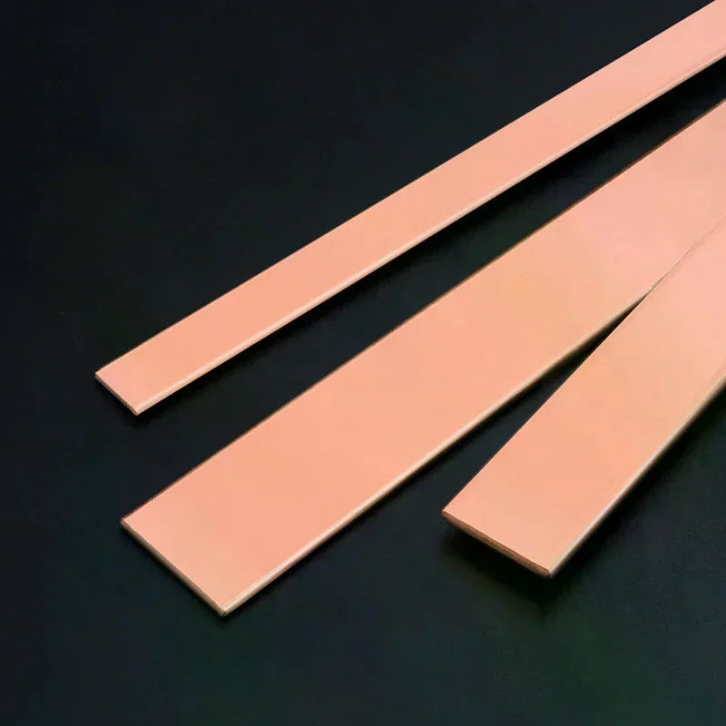 Length 200 300 T2 Copper Flat Bar Strip Pure Plate CNC DIY Material Zpaxo