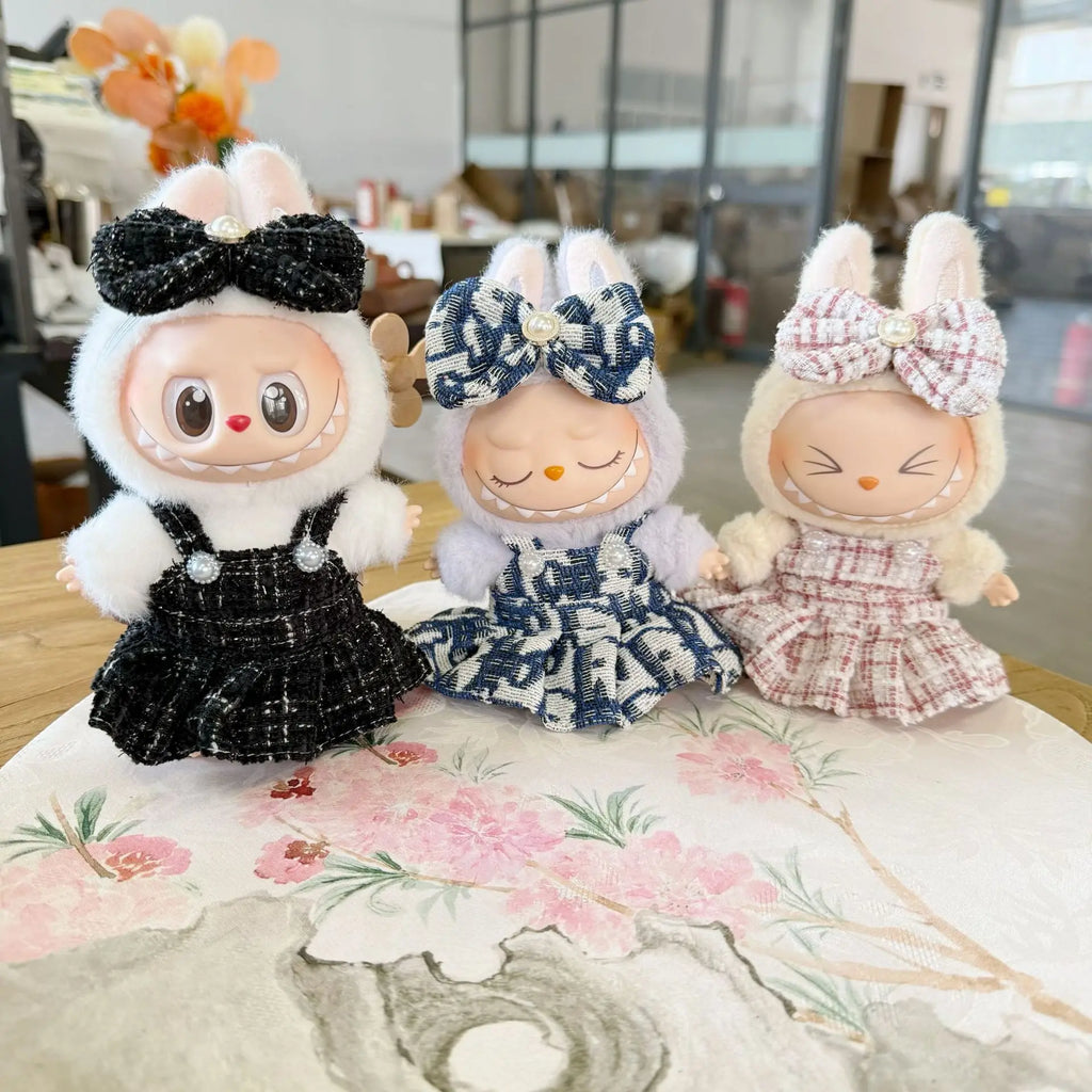 For 15/17cm Labubu V1 V2 Doll Clothing Fashion Hoodie and Pants Set Korean Idol Trendy DIY Doll Clothing Accessories Toy Gift Zpaxo