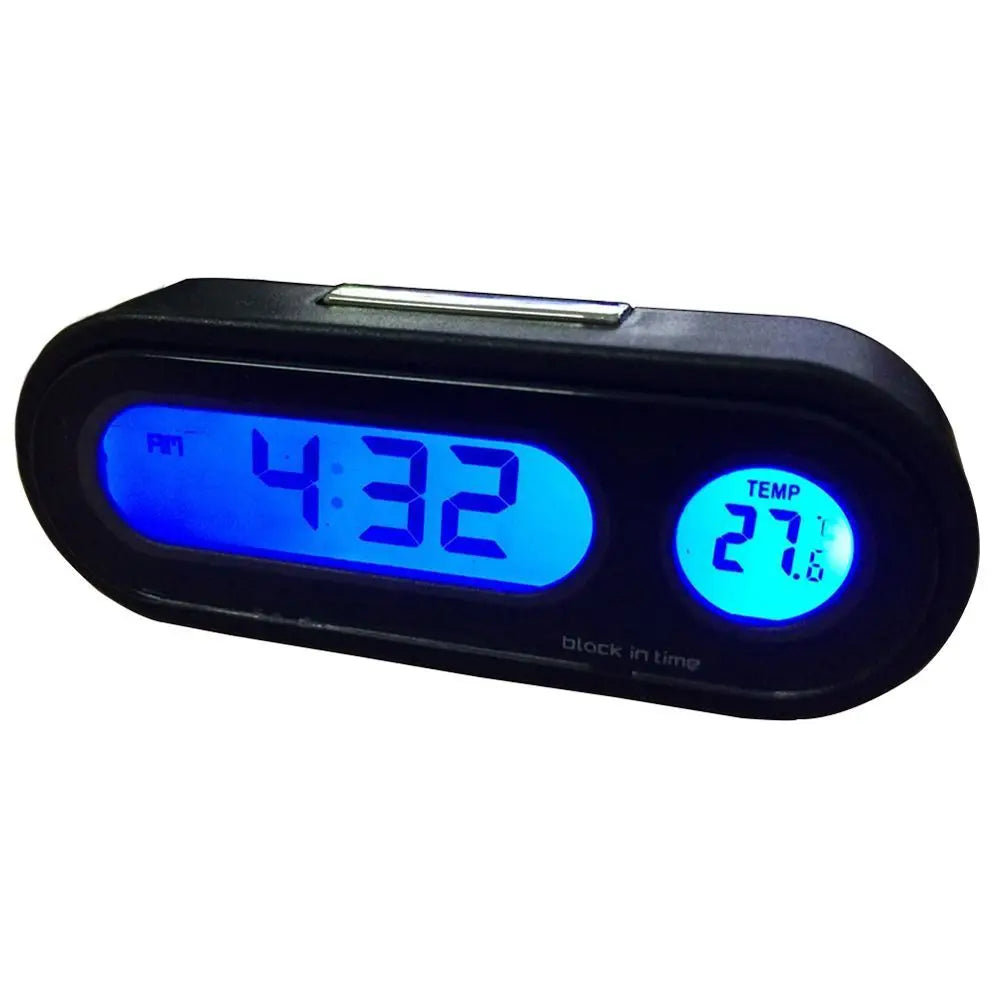 1 Car Styling Mini Auto Watch Automotive Hygrometer Car Thermometer Digital Clock Electronic Clock Thermometer Clock Car Clock Zpaxo