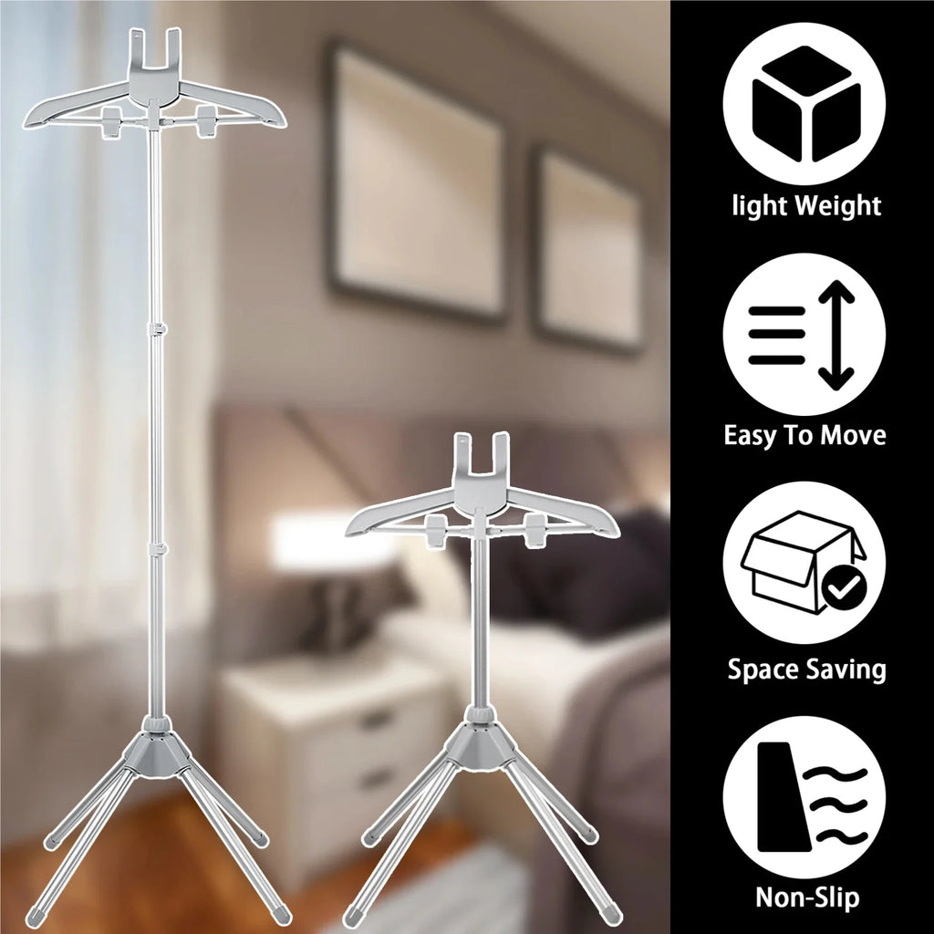 Steamer Stand Telescopic Iron Steam Clothes Hanger 85-160cm Adjustable Height Foldable for Hanging Ironing Clothes Hanger Zpaxo