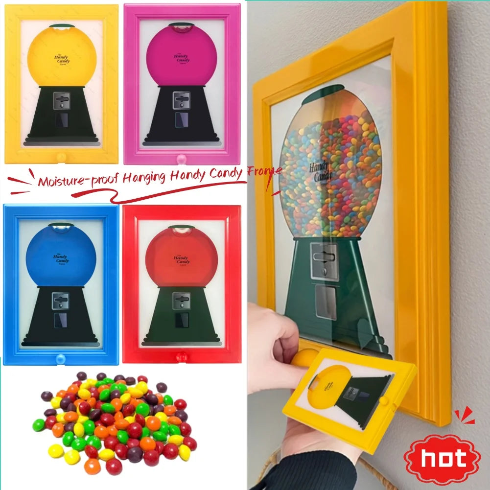 1 Creative Candy Dispenser Picture Frame Wall Mount Gumball Machine