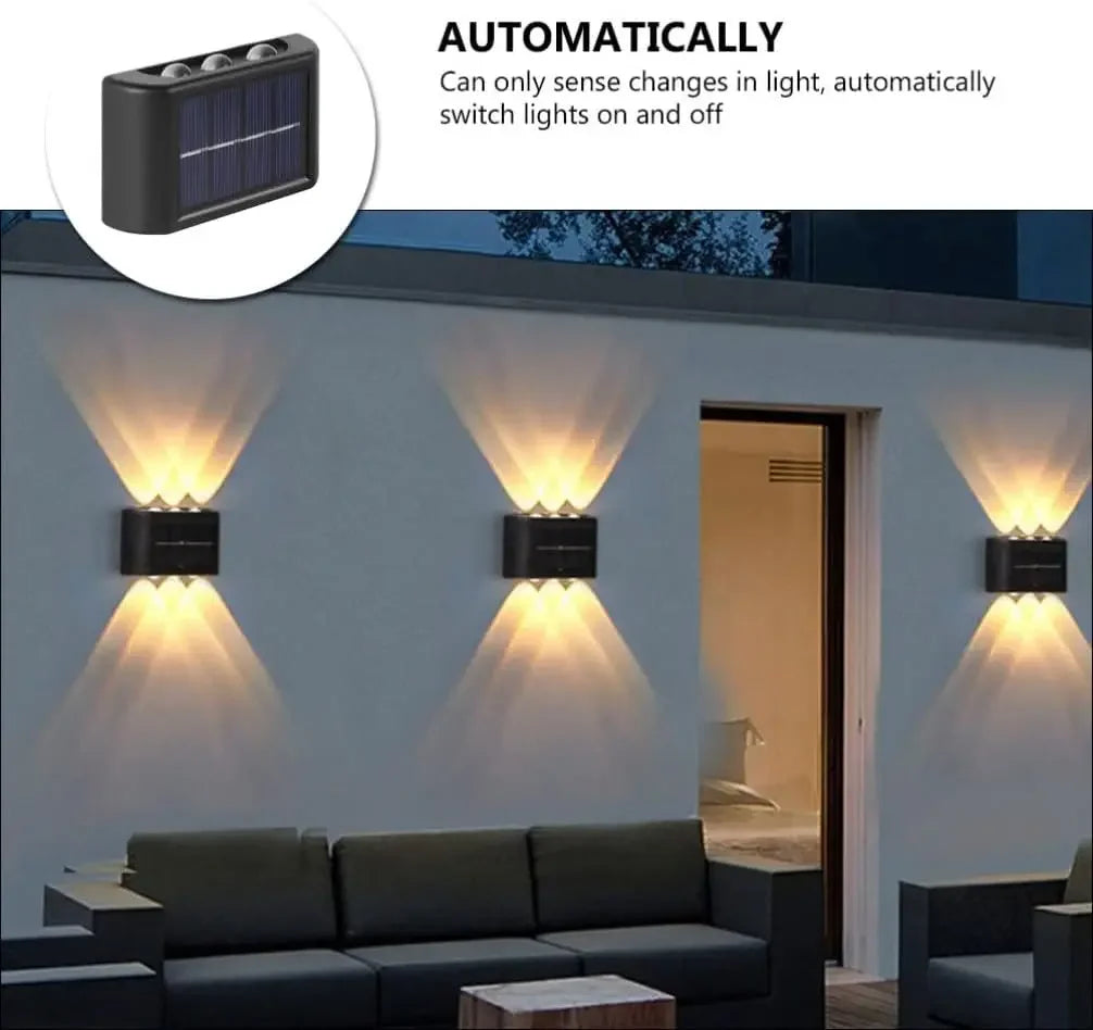 Solar LED Wall Light IP65 Waterproof – Garden & Yard Decor Solar Wall Light Zpaxo