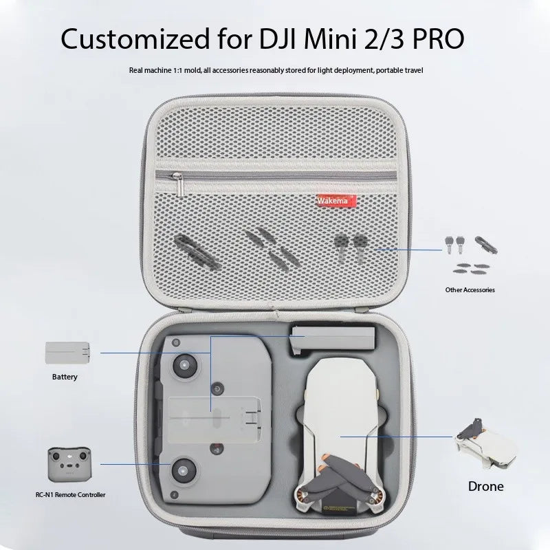 Carrying Case Protective Sotrage Bag Waterproof Suitcase DJI Mini 2 Zpaxo