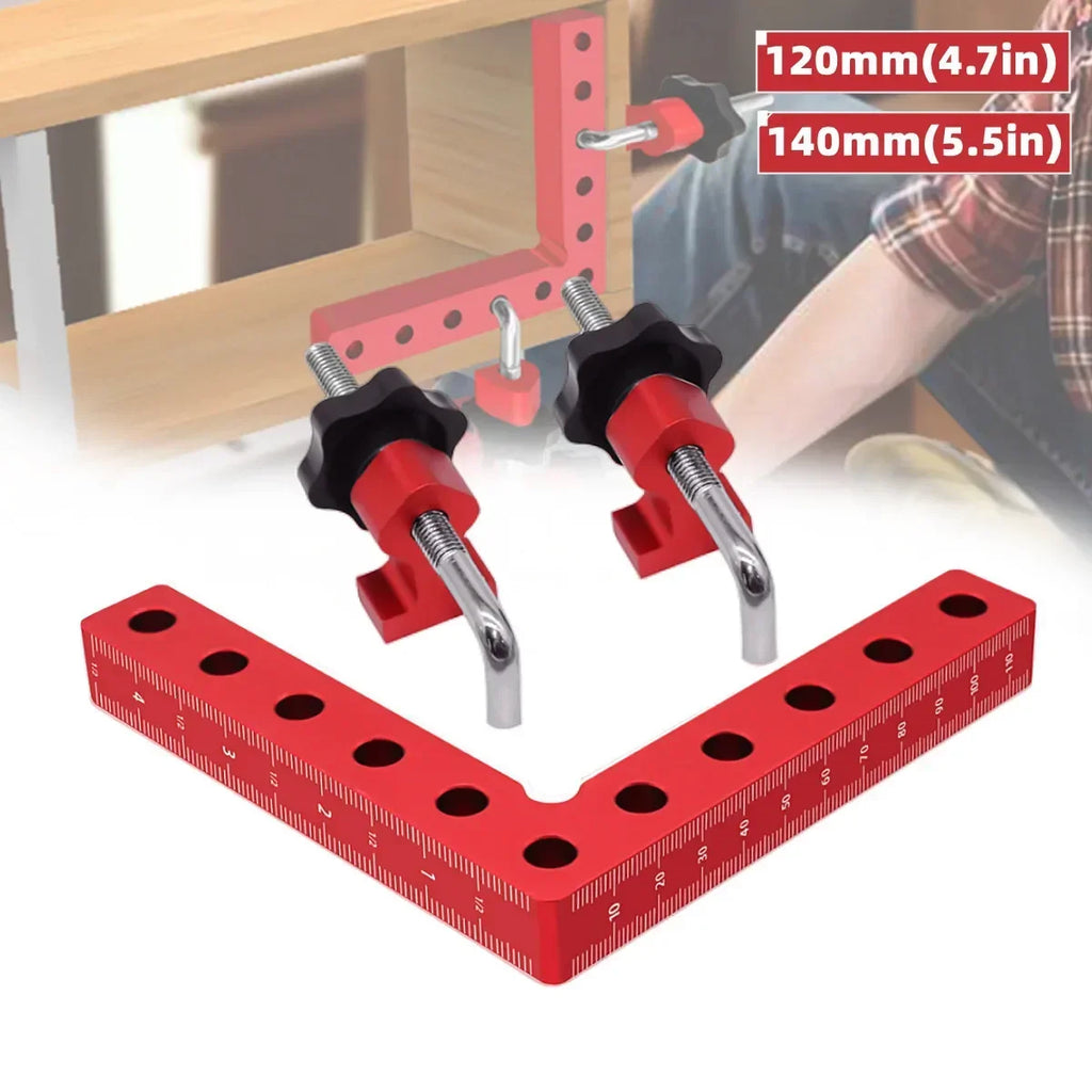 90° Right Angle Fixing Clip 120/140mm – L-Shaped Woodworking Clamp Woodworking Corner Clamp Zpaxo