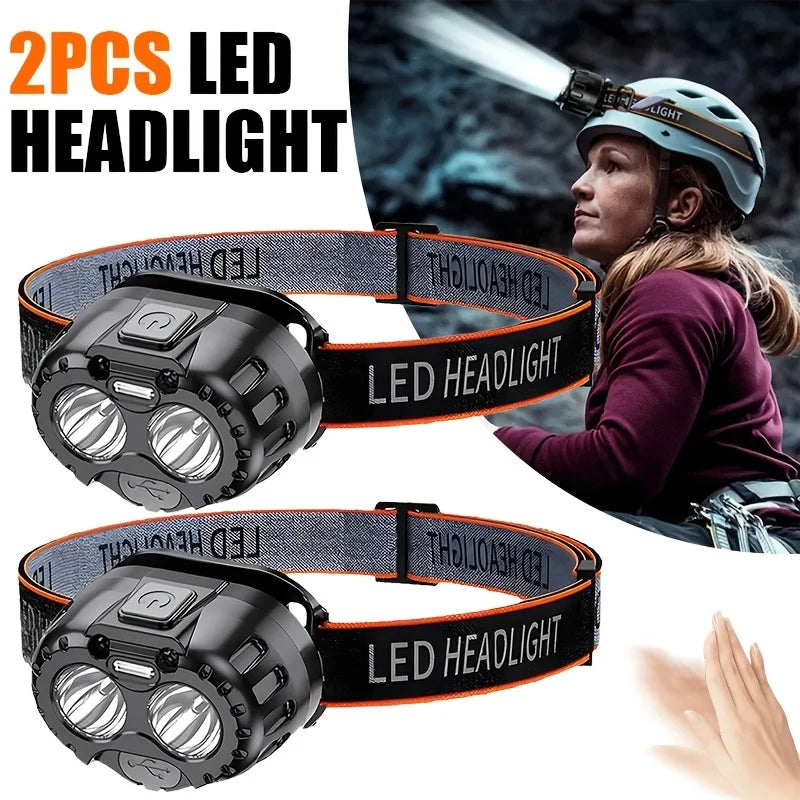 Powerful LED Headlamp IPX4 Waterproof Emergency Head Flashlight 250LM Zpaxo