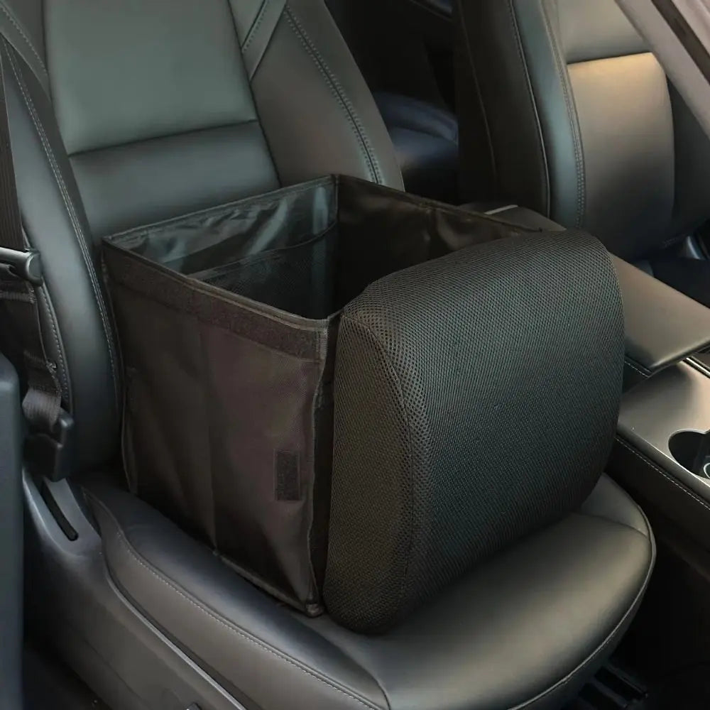 30L Large Capacity Foldable Car Storage Organizer 2-in-1 Pillow Car Lumbar Cushion Portable Rectangle Shape Storage Box Zpaxo