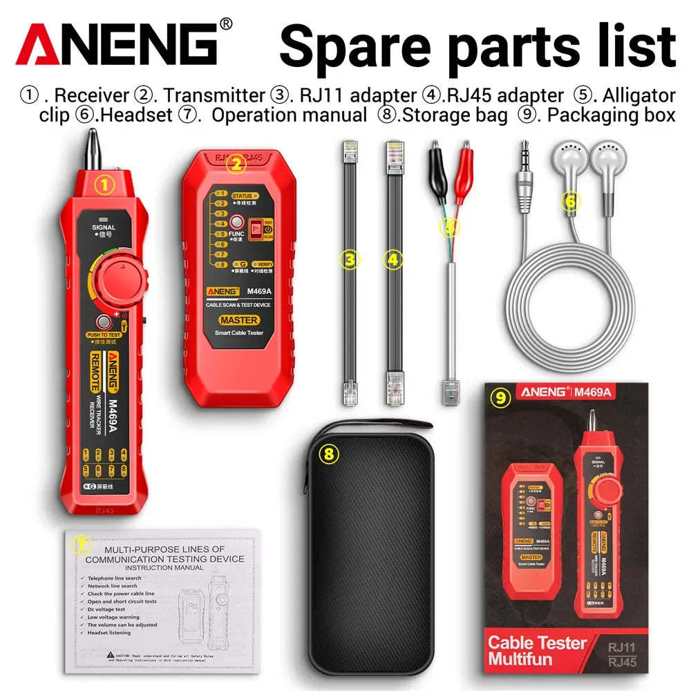 ANENG M469A Smart Network Cable Tester Wire Tracker Receiver Repair