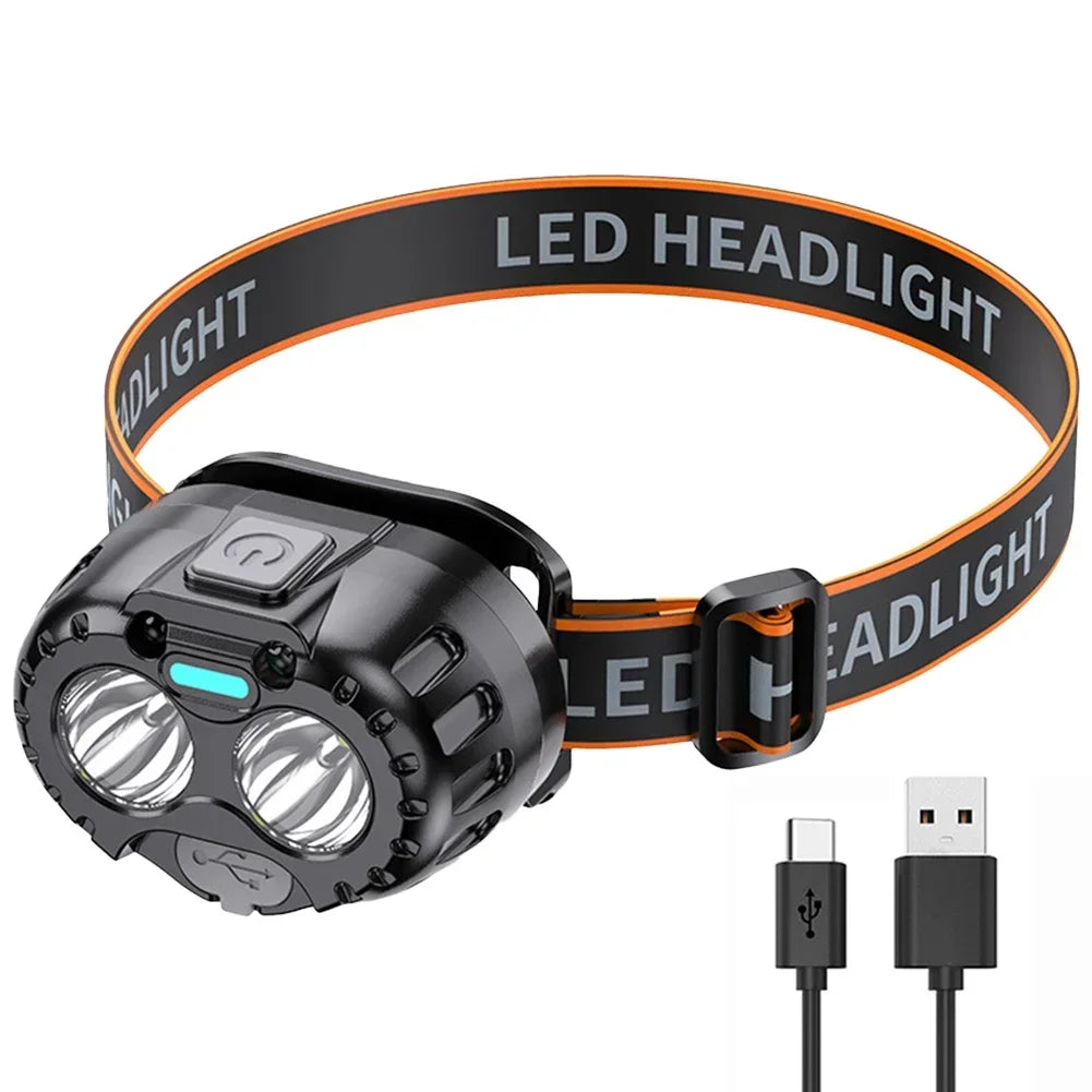 Powerful LED Headlamp IPX4 Waterproof Emergency Head Flashlight 250LM Zpaxo 1PC