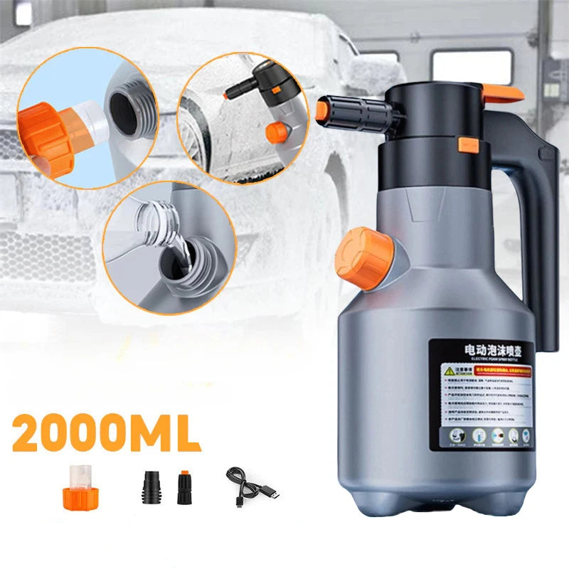 2L Electric Snow Foam Sprayer – High-Pressure Car Wash Cannon