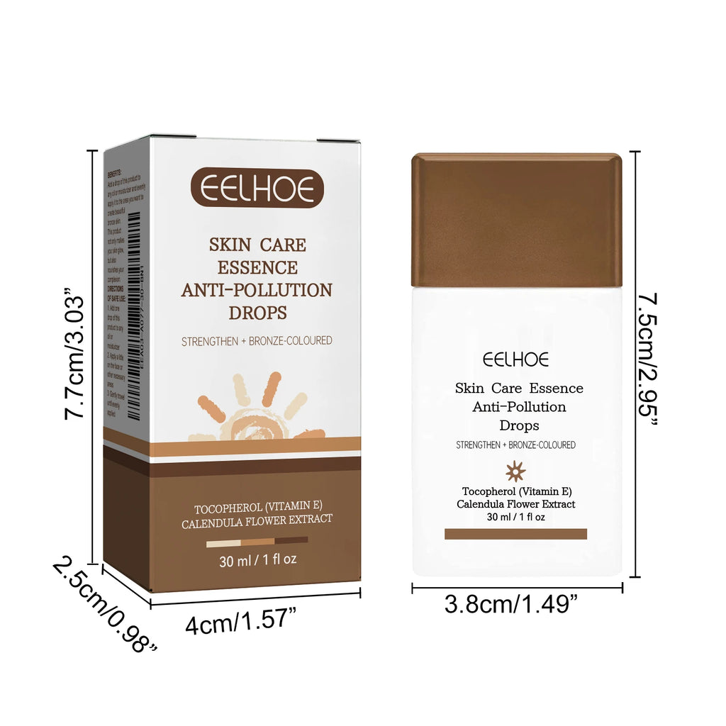 Eelhoe Peptide Self Tanning Serum Drops | Bronze Glow 30ml Self Tanning Serum Zpaxo