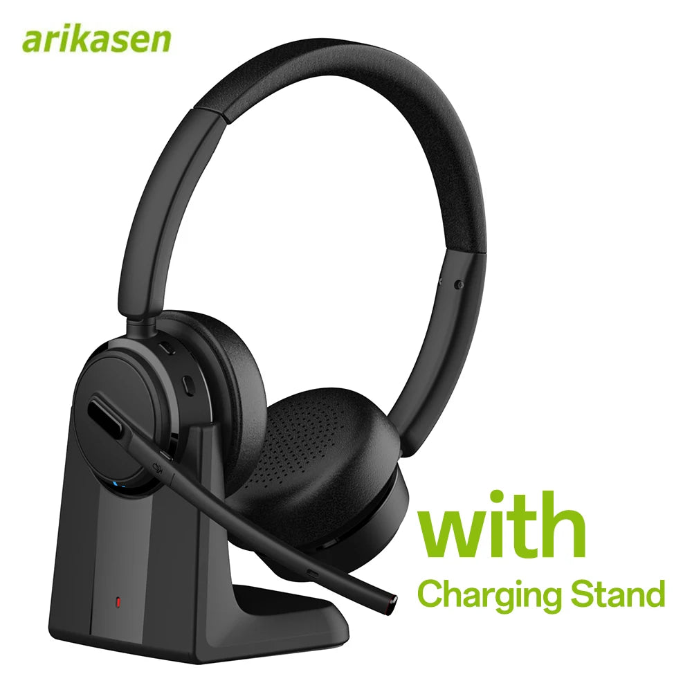 Wireless Bluetooth Headset 5 4 Headphones Microphone Noise Canceling