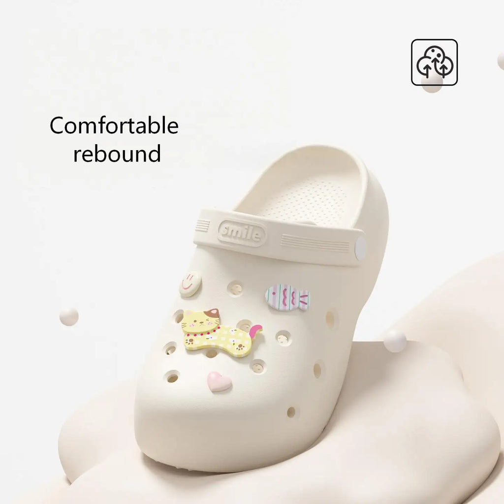 SHAJI Cloud Feel Closed Toe Clogs Women Summer EVA Thick Sole Non