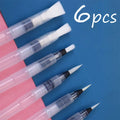 Watercolor Brush Set 3–18 | White Nylon & Water Storage | Zpaxo