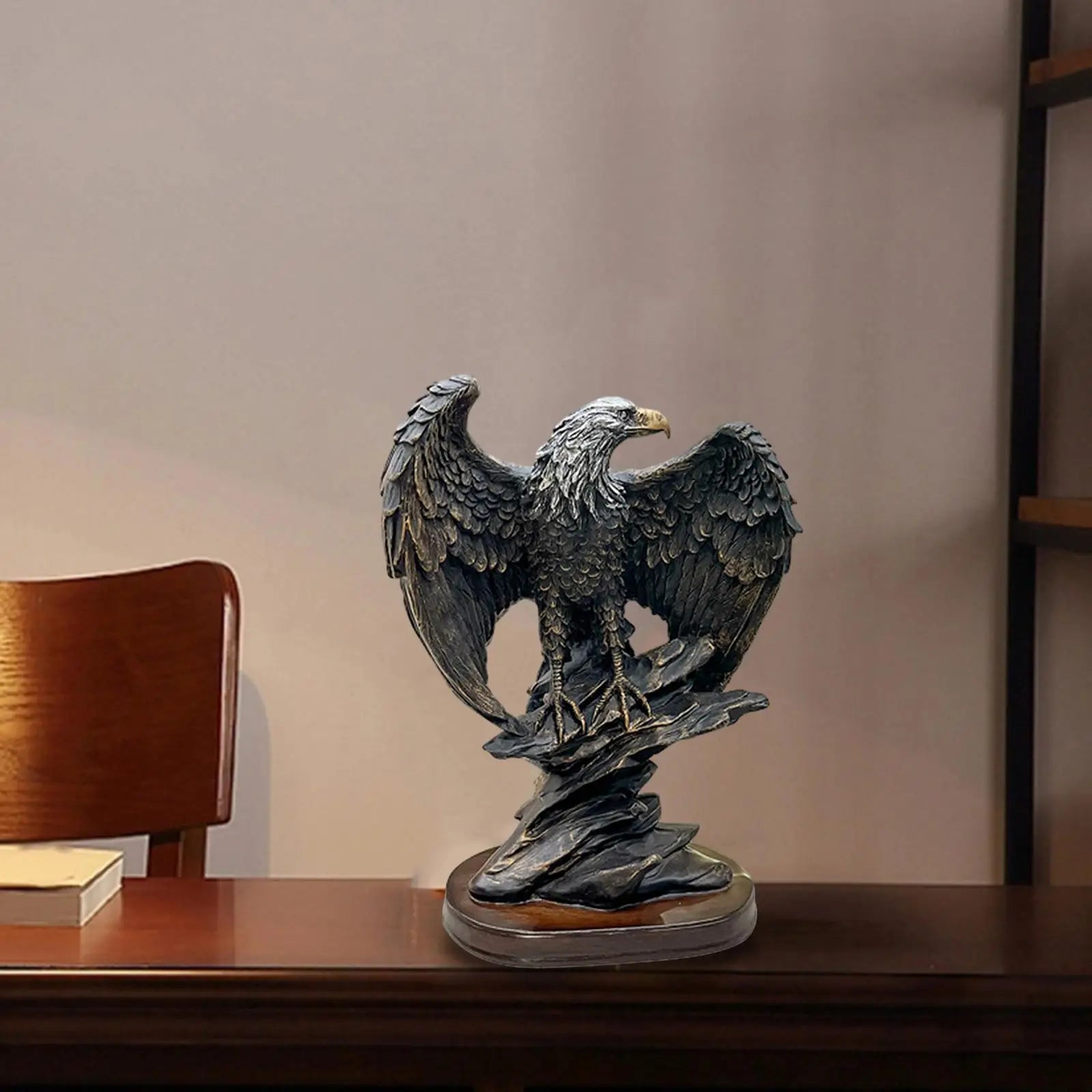 Polyresin Eagle Statue – Decorative Animal Sculpture Figurine Decorative Figurine Zpaxo
