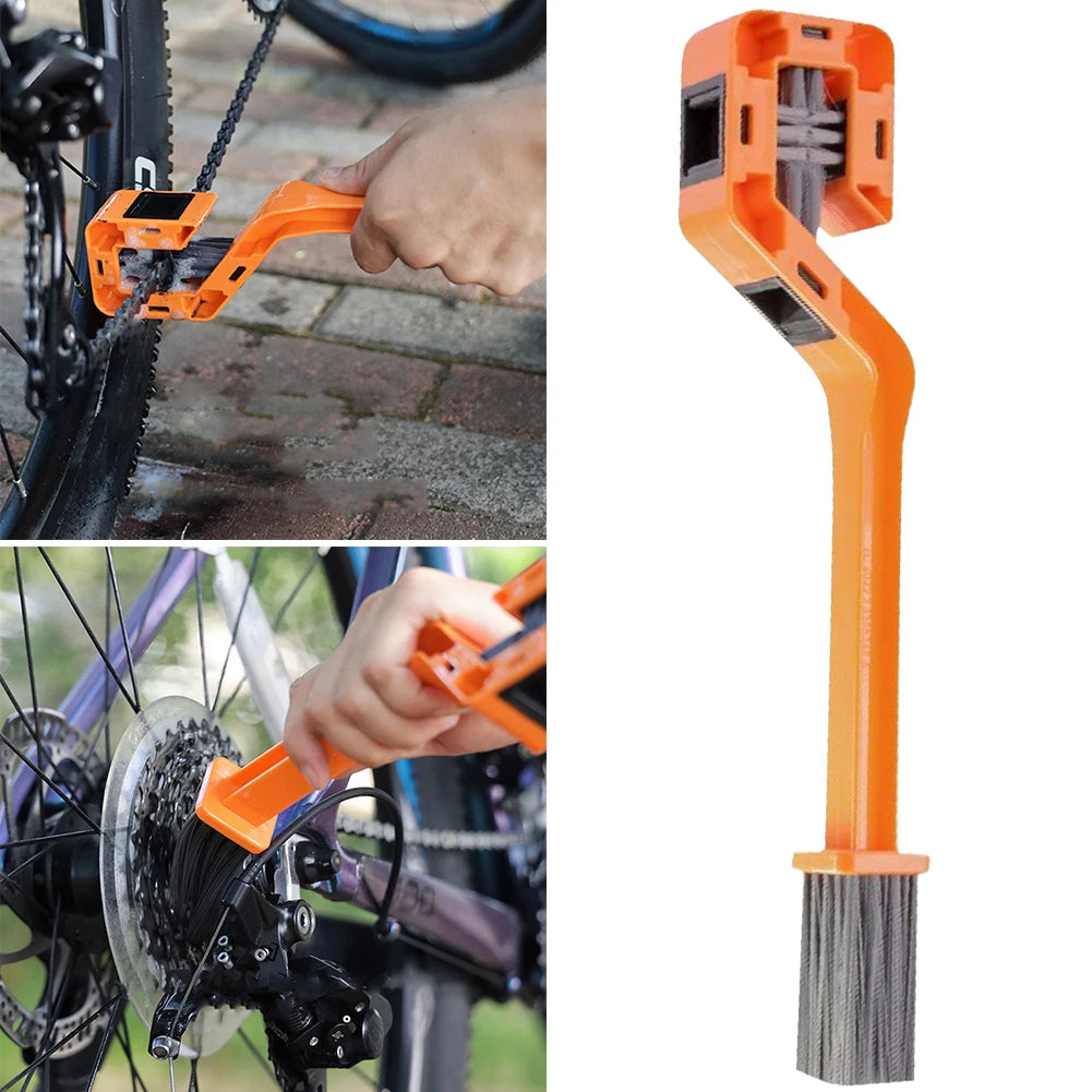 Bicycle Chain Clean Brush Double Head Motorcycle Cleaning