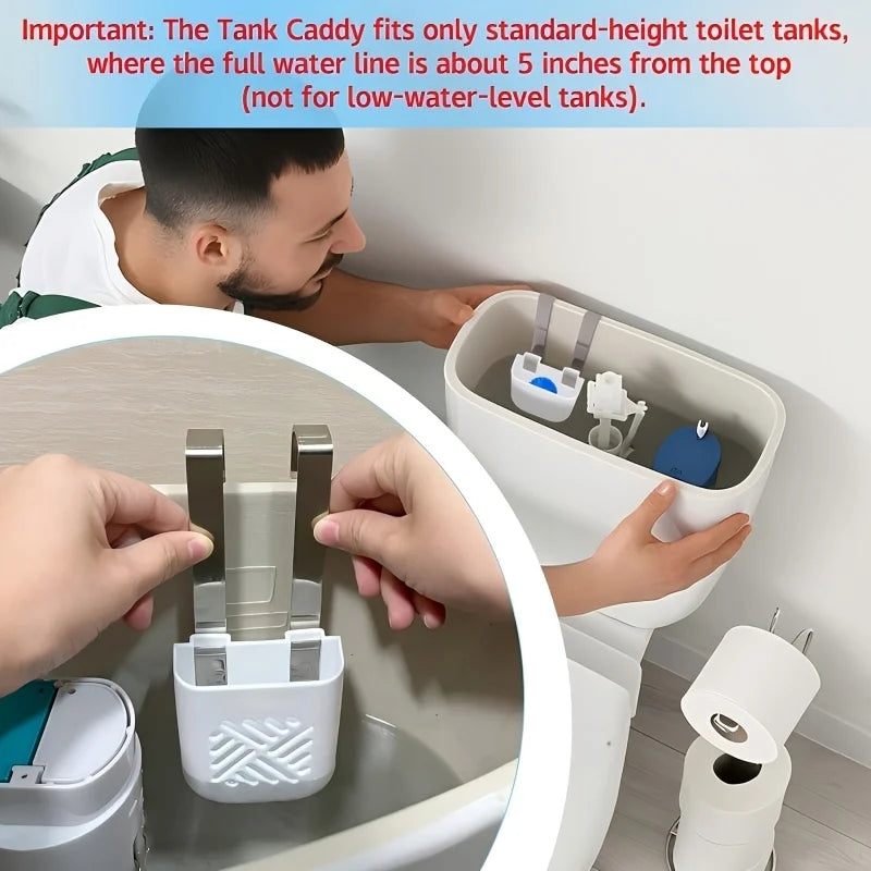 Hanging Toilet Solid Dispenser Stainless Steel Bracket Tablet Storage