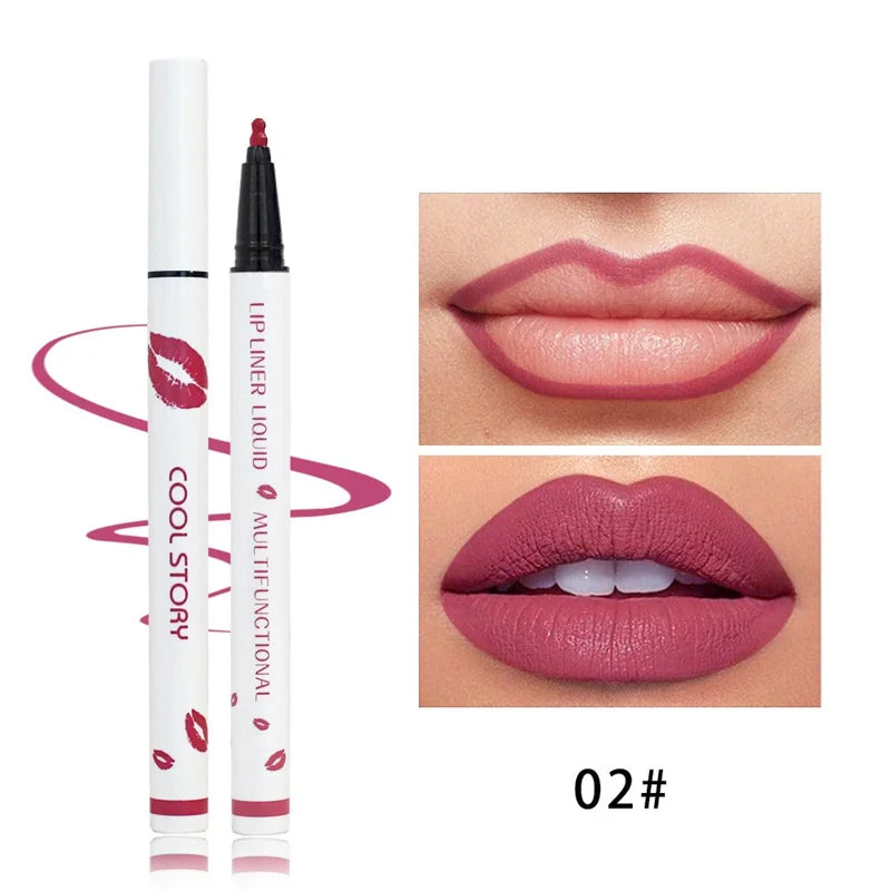 Liquid Lipliner Pencil Long Lasting Lips Cosmetic Tool Matte Soft Lip Zpaxo 02