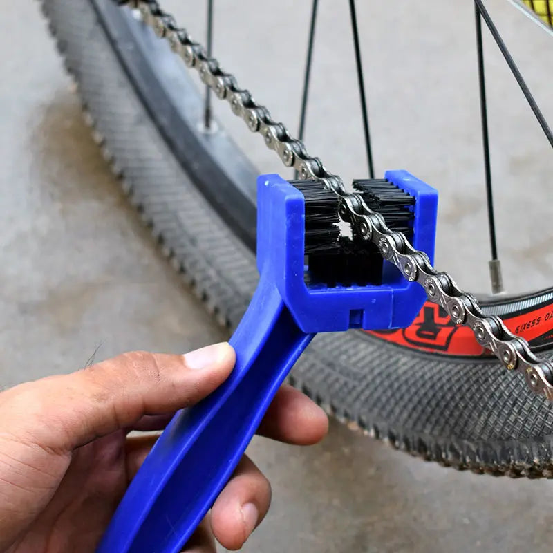 New Cycling Motorcycle Bicycle Chain Clean Brush Gear Grunge Brush Bike Moto Brush Clean Chain Cleaner Outdoor Scrubber Tool Zpaxo