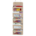 Over The Door Organizer – Hanging Storage with Clear Windows Door Storage Organizer Zpaxo 5 grids beige
