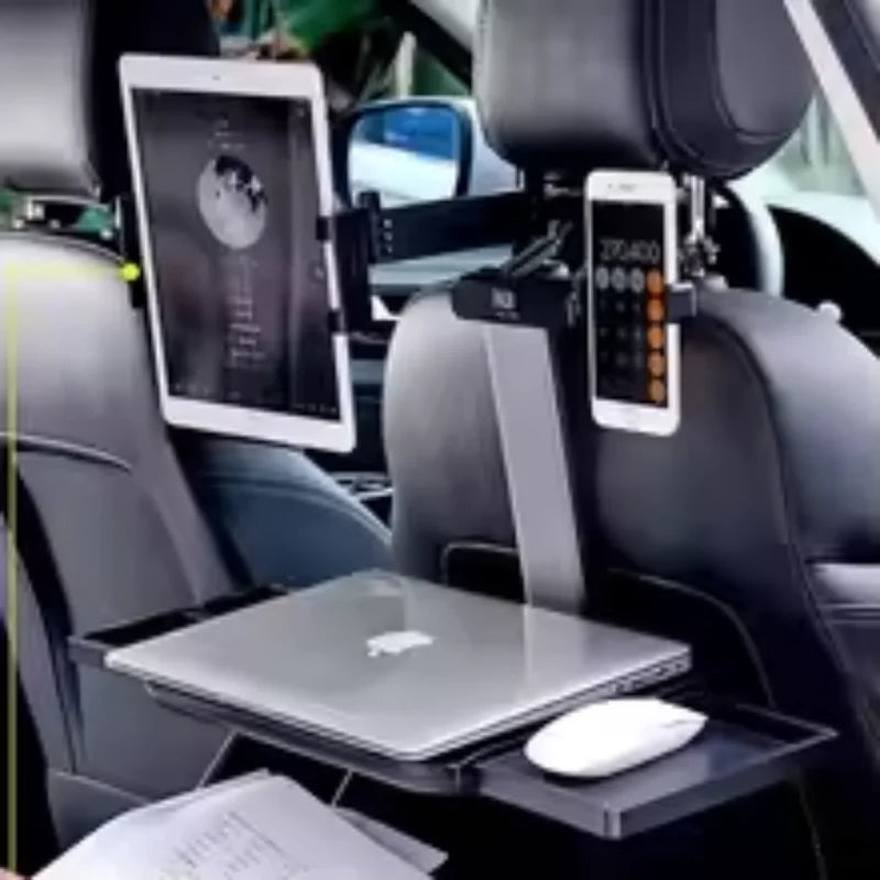 Telescopic Car Tablet Holder Back Seat Headrest Mount 360 Rotation