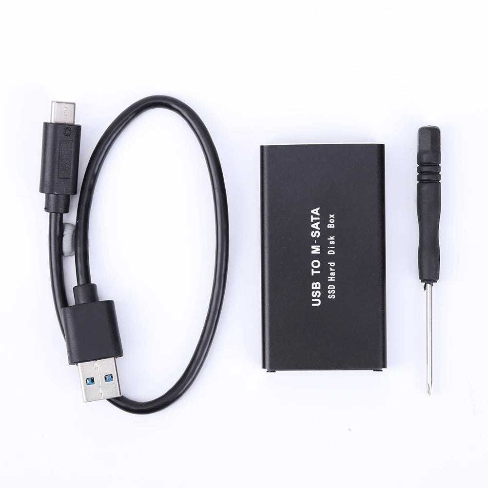 mSATA To USB 3.0/3.1 SSD Enclosure External HD Hard Drive Disk Box Storage Case Adapter Zpaxo usb3.1 type-c