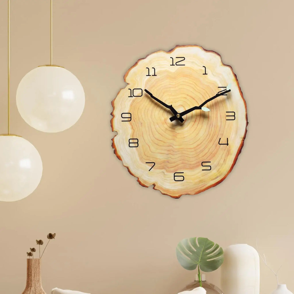 Annual Ring Wall Clock Decorative Pointer Luminous Indoor Outdoor Clock for Office Bathroom Living Room Kitchen Decoration Zpaxo