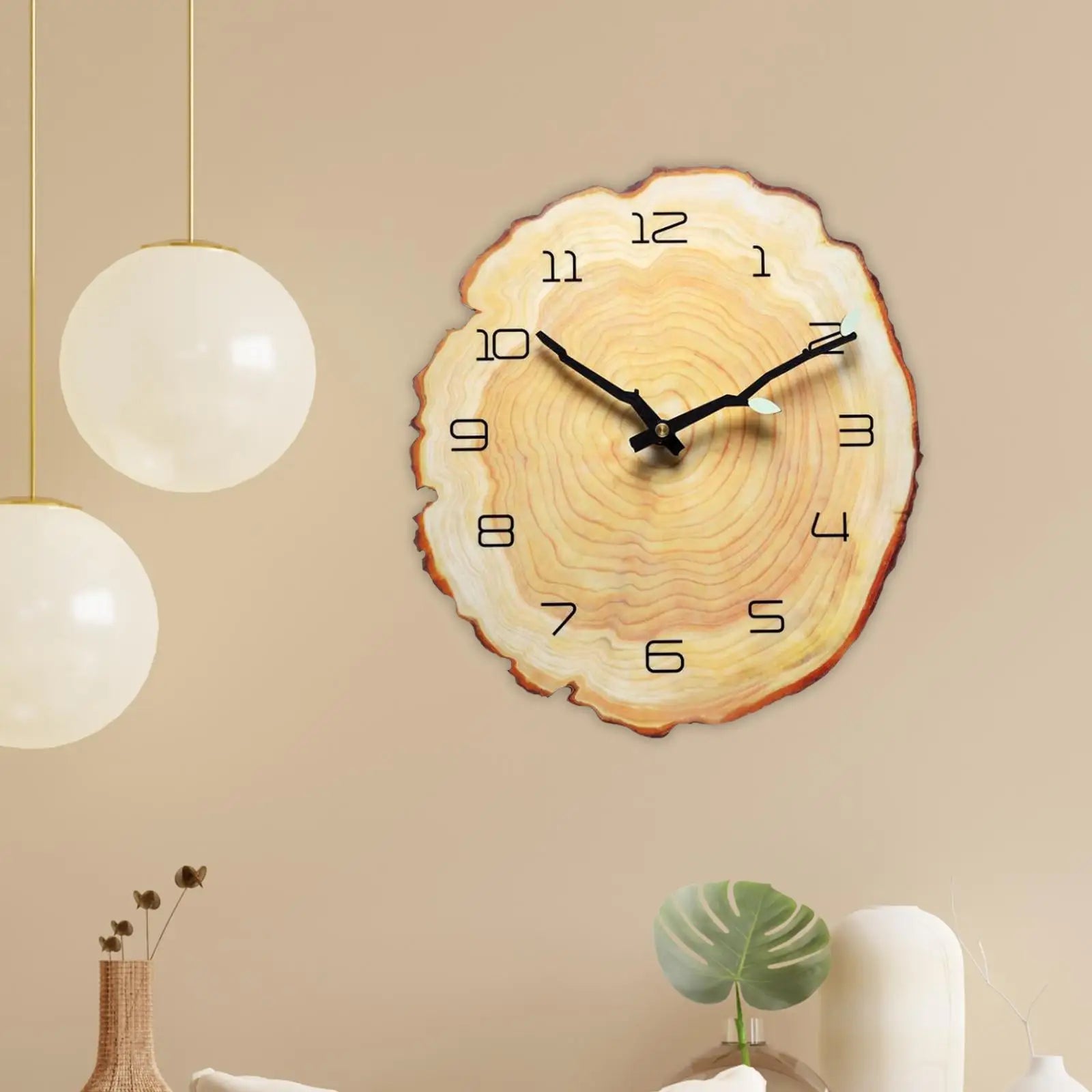 Annual Ring Wall Clock Decorative Pointer Luminous Indoor Outdoor Clock for Office Bathroom Living Room Kitchen Decoration Zpaxo