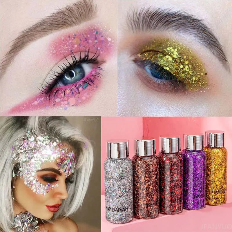 Eye Glitter Body Face Gel Art Waterproof Gloss Shine Multifunctional