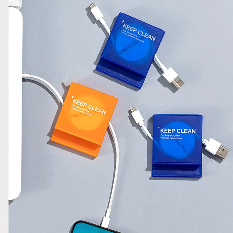 Portable Cable Storage Box – Rotatable Cord Organizer Case